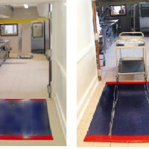 action nettoyante sur les roues Tapis_décontaminant_lavables