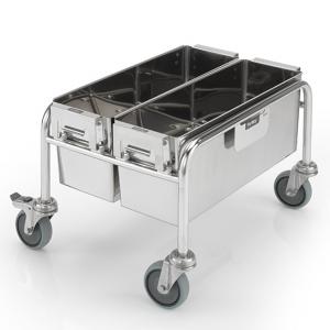 structure et seaux inoxy CLEANROOM_TROLLEY_STERILE