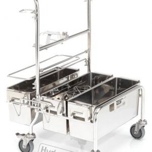 carrello inox a tre vasche per la pulizia in camera pulita 2.0_ERGO-S_210
