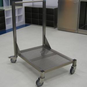 single shelf perforated Transport cart stainless steel