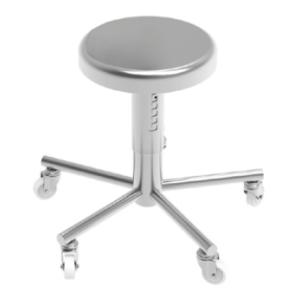 sgabello tondo inox su rotelle SGABELLO_INOX_TONDO