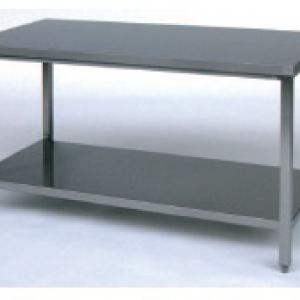 with center bar and one shelf Stainless_steel_workbench